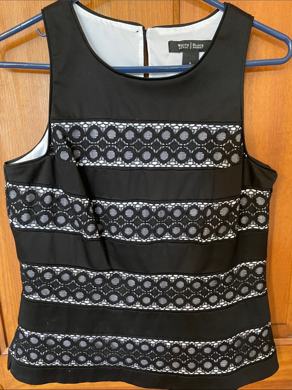 White House Black Market Decorative Lace design tank
